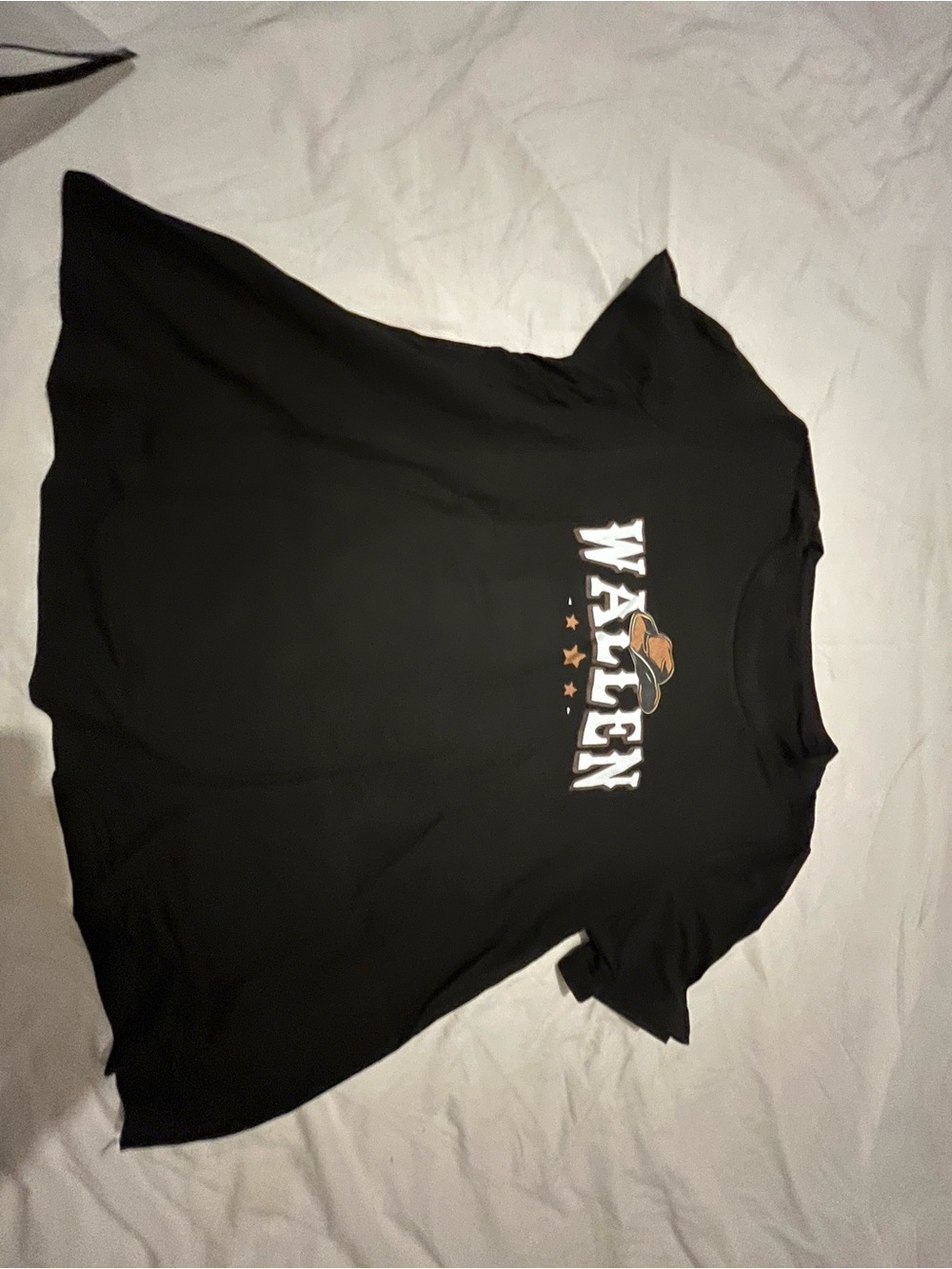SHEIN Black Short-Sleeve Graphic Tee with WALTEN Logo